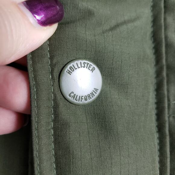 Y2K Hollister Men's Size M All Weather Jacket Olive Green Utility Gorpcore - Picture 5 of 12
